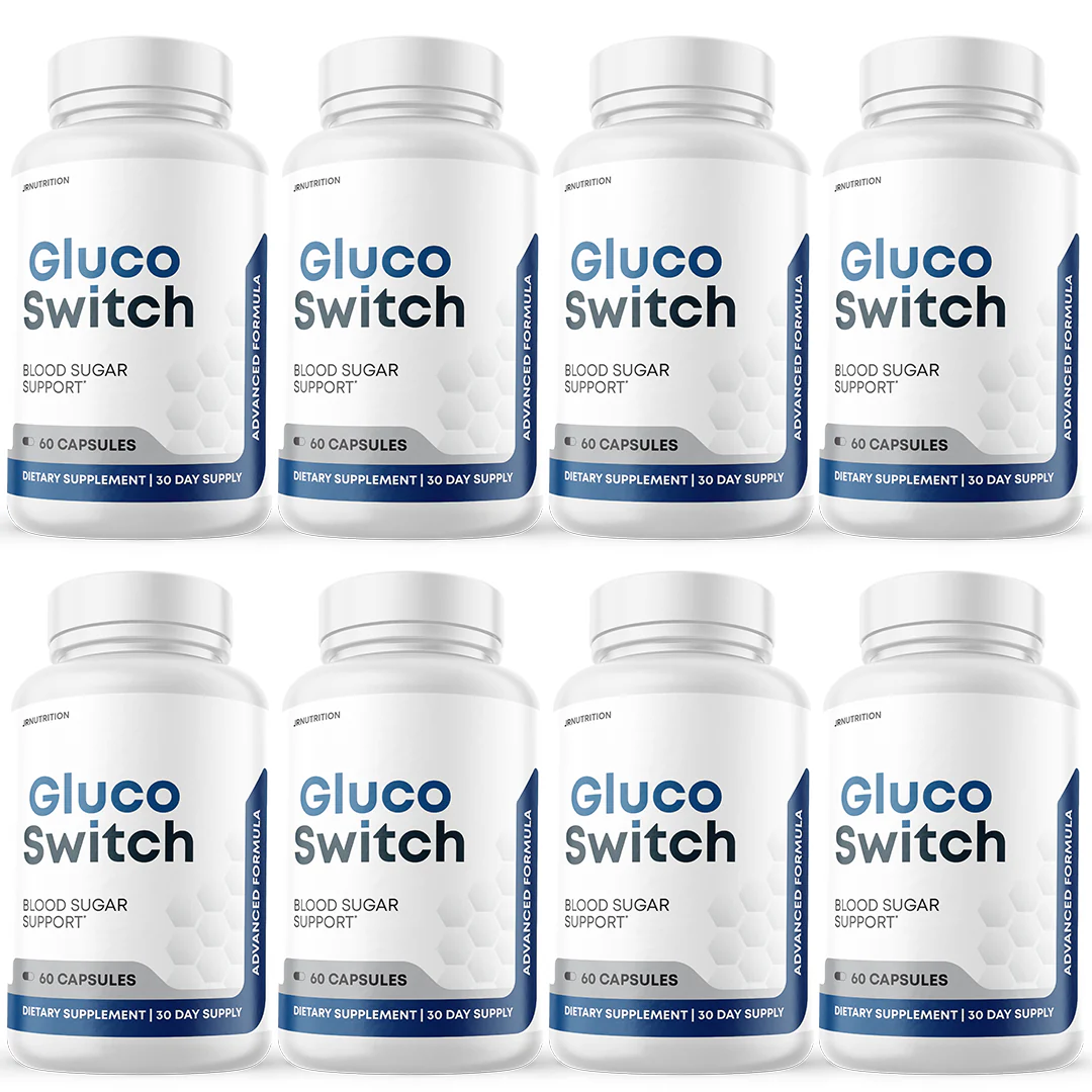 Gluco Switch - Blood Sugar Support Dietary Supplement 60 Capsules (8 Pack) - Kansas Nuitrition - HNZSDS
