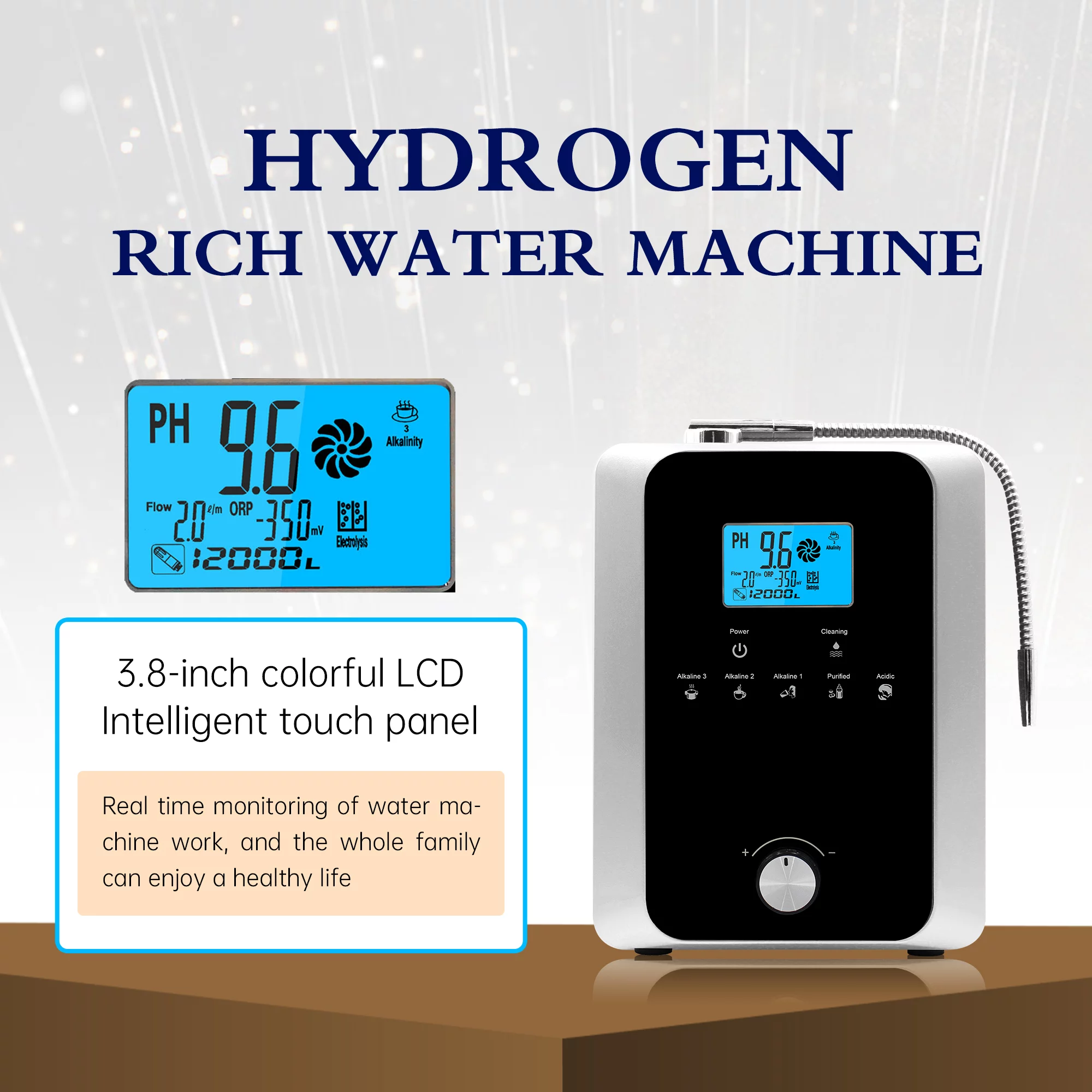 ALKA Water Ionizer and Water Purifier Machine,PH 3-11 Alkaline Acid Water Machine,Up to -800mV ORP, 12000 Liters per Filter,11 Plate Electrode