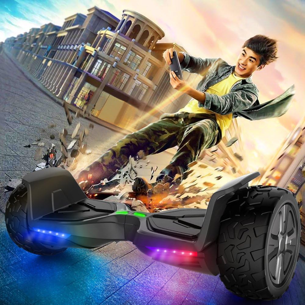 8.5'' All Terrain Off-Road Hoverboard with Bluetooth Speaker, LED Lights, UL2272 Certified