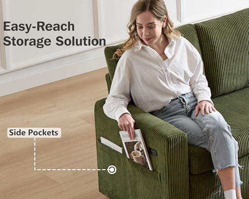 81" Sleeper Sofa Bed with Pull Out Bed, L Shaped Couch Sectional Sleeper Sofa, Pull Out Couch with Reclining Backrest, Reversible Storage Chaise