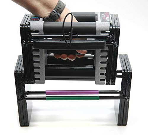 PowerBlock Elite EXP Adjustable Dumbbells, Sold in Pairs, Stage 1, 5-50 lb. Dumbbells, Durable Steel Build, Innovative Workout Equipment