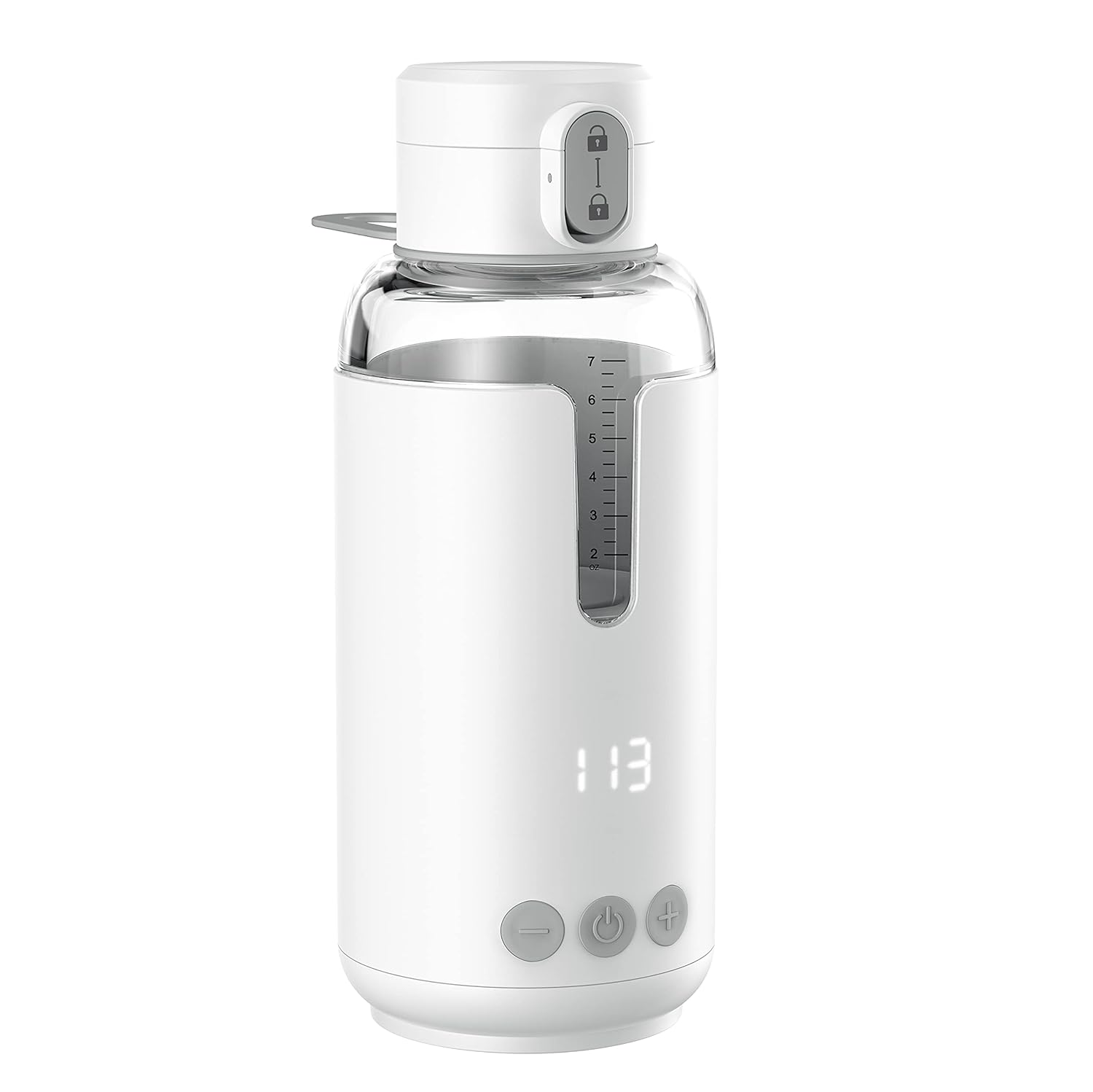 Portable Water Warmer for Formula,Milk,Precise Temp Control,Battery Powered Instant Warmer for Travel,8 Ounce,Smart Wireless Baby Flask for Car