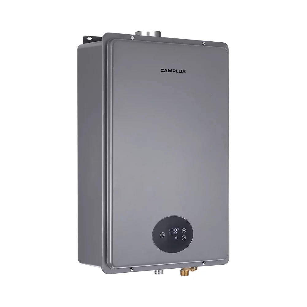 Camplux Propane Water Heaters Gas Tankless Water Heater Indoor, 6.86 GPM, Gray