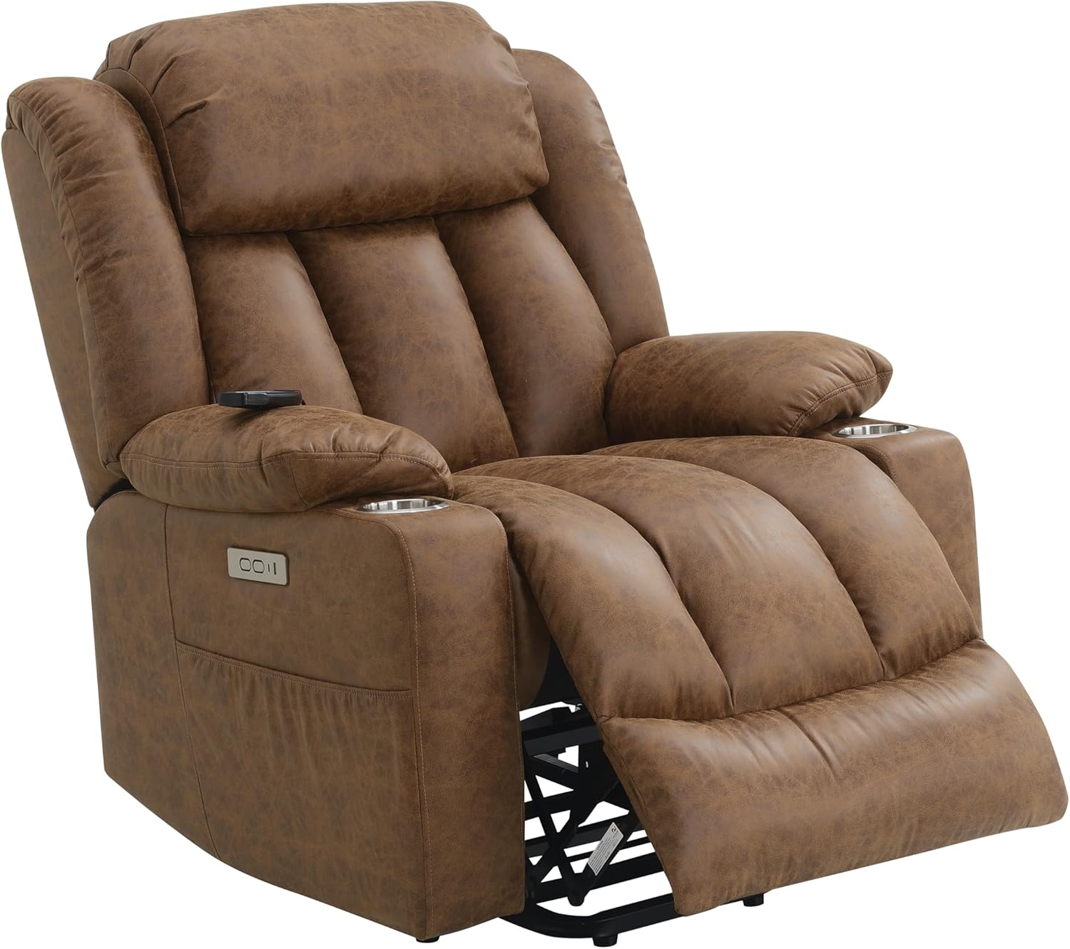VOXIV Power Lift Recliner Chair for Elderly with Heat and Massage Lay Flat Lift Chairs for Seniors Infinite Position Extended Footrest Cup Holder