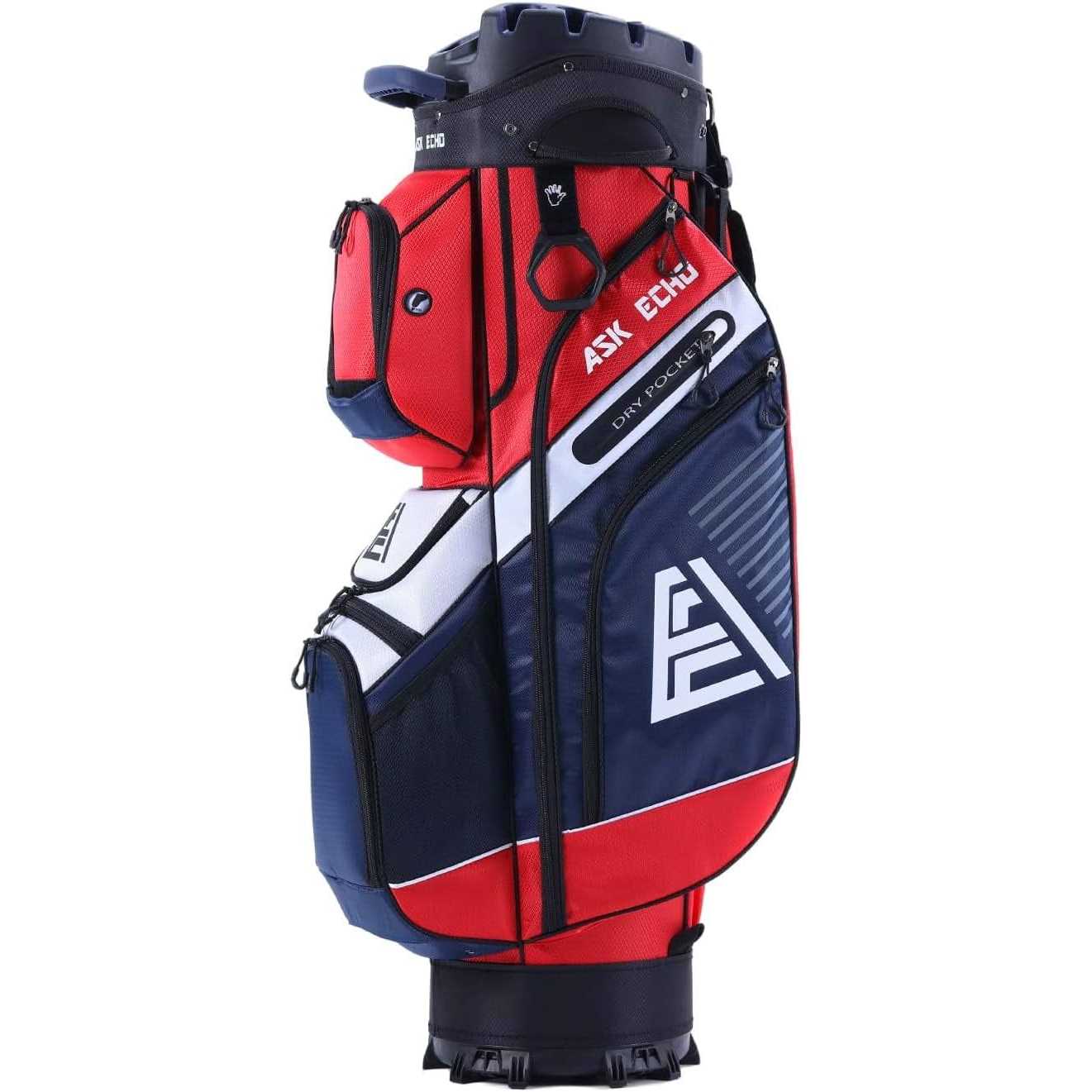ASK ECHO T-Lock Golf Cart Bag with 14 Way Organizer Divider Top, Premium Cart Bag with Handles and Rain Cover for Men - Sports Supplies Online Store