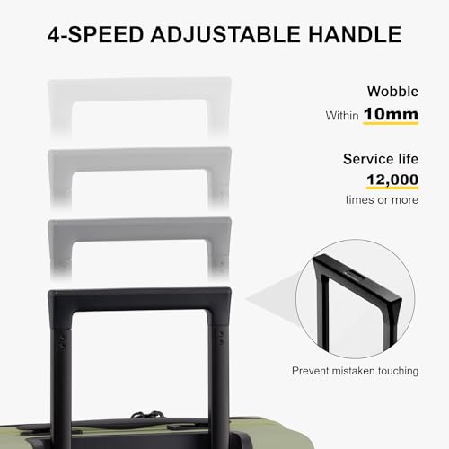 LEVEL8 Hard Shell Carry on Luggage Airline Approved, Carry-on Suitcases with Wheels, Lightweight Luminous Textured Hardside Travel Bag with Tsa Lock