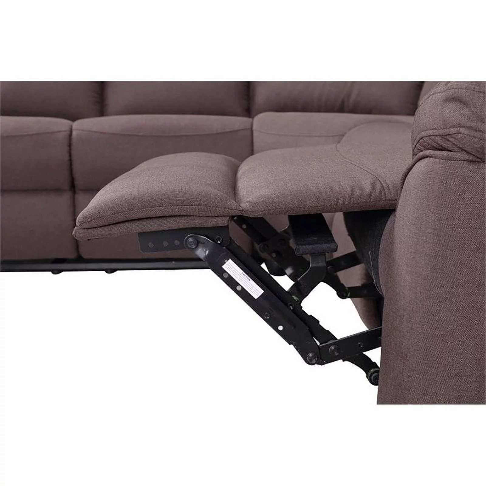 Titan Furnishings Transitional Chanille Fabric Power Reclining Sectional - Brown