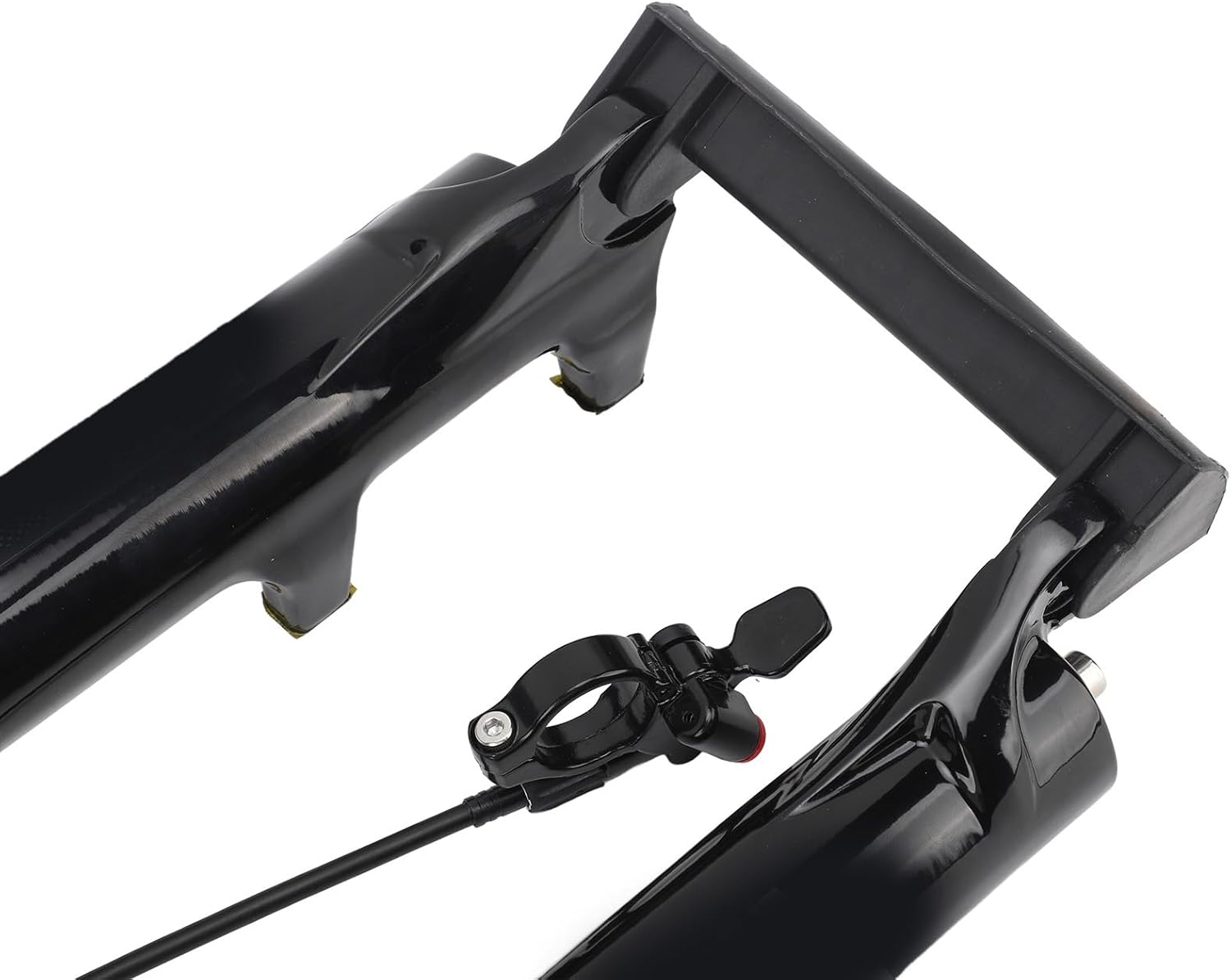 Bike Fork 27.5 Inch Mountain Bike Front Fork Suspension Fork High Strength Remote Lockout Straight Steerer Silent Bike Suspension Front Fork for