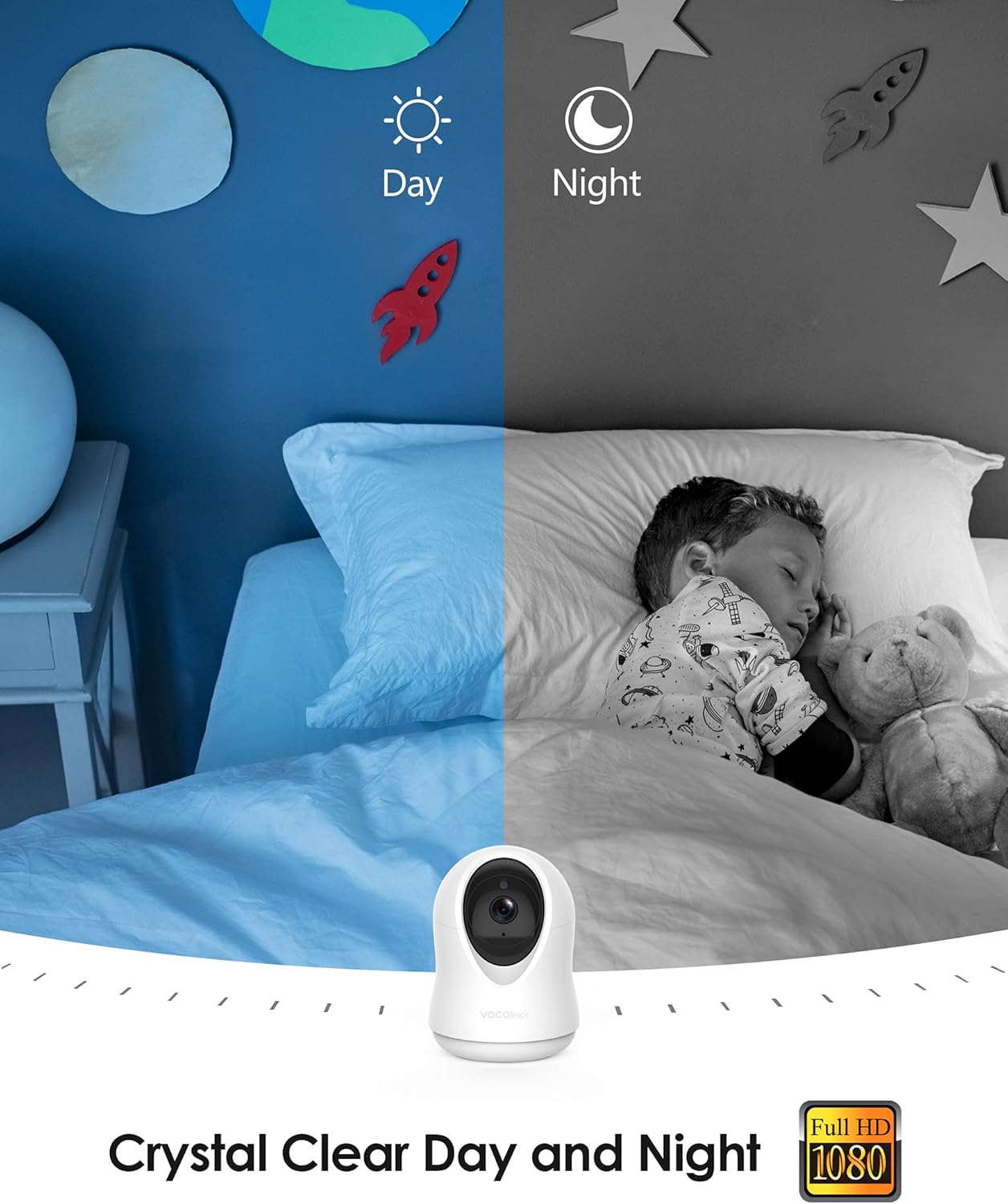VOCOlinc Security Camera, HomeKit ONLY,1080P Smart Home Camera in Privacy Mode, Indoor Pan/Tilt IP Camera with Night Vision, 2-Way Audio