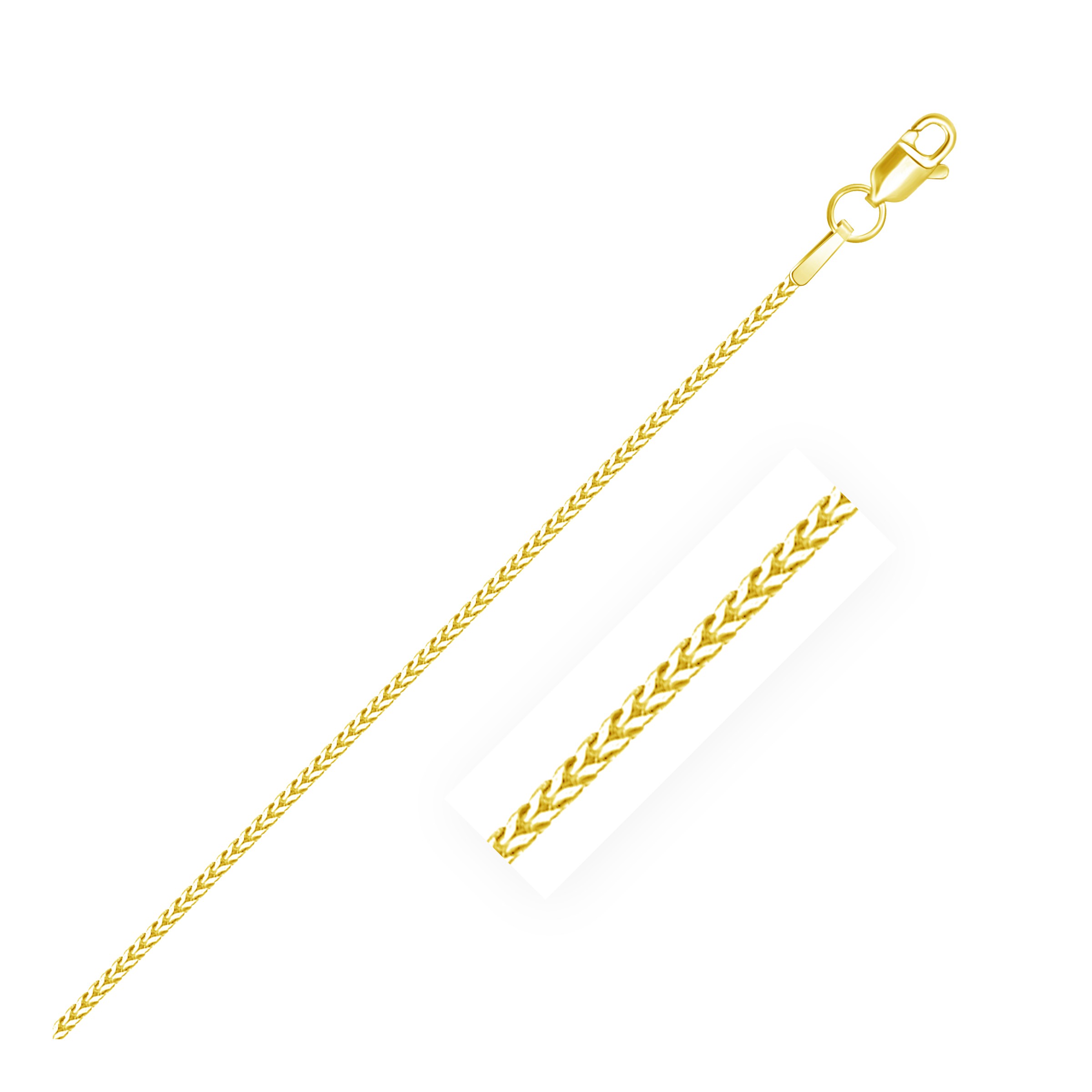 14k Yellow Gold Franco Chain Necklace 0.9mm
