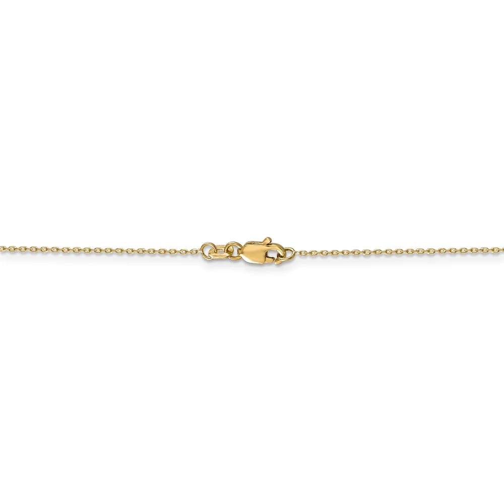 The Black Bow 14k Yellow Gold and Ruby Scottie Necklace - 30 Inch