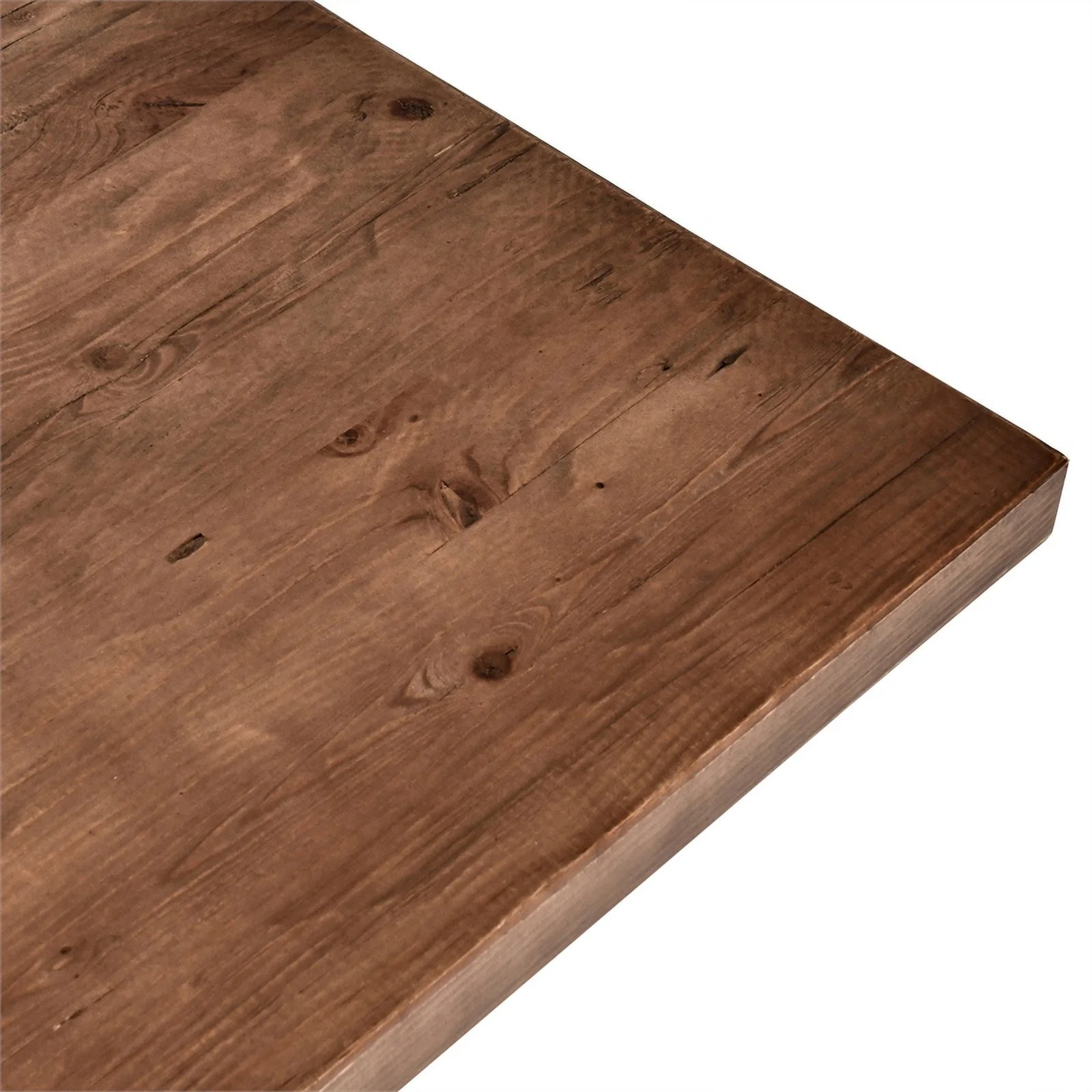 Pemberly Row 118" Reclaimed Pine Wood Counter Table Rustic Brown