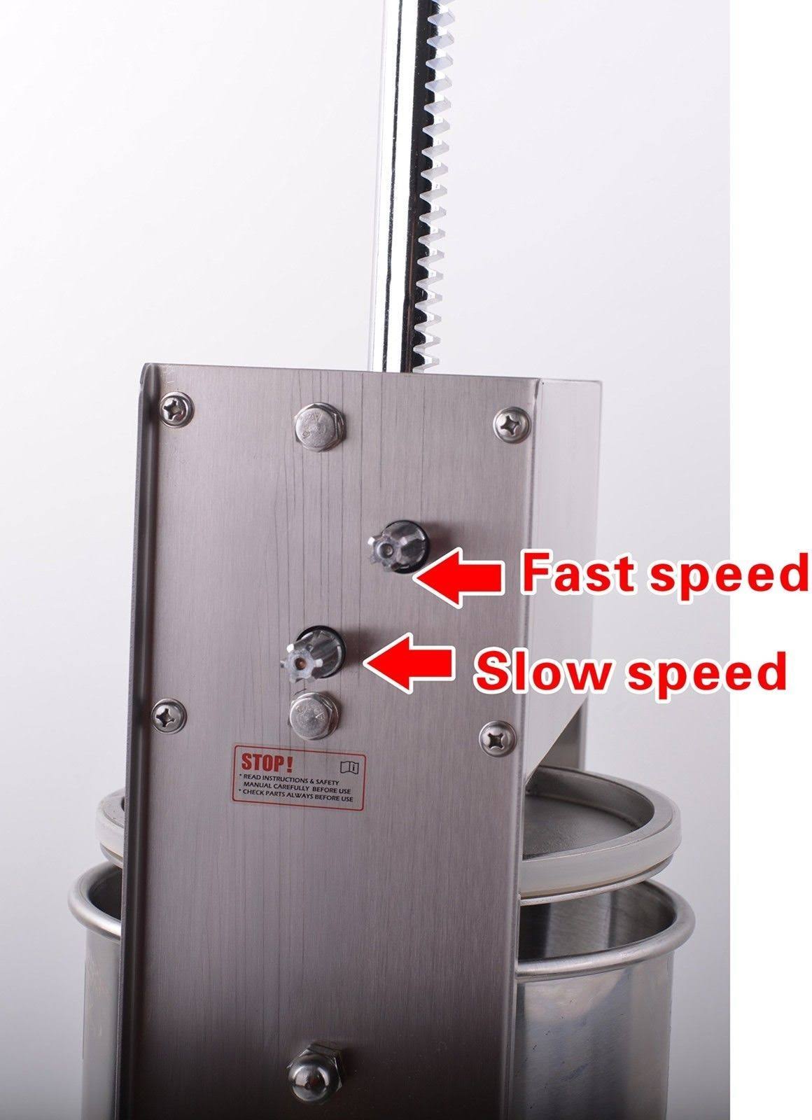 Hakka 7 Lb/3 L Sausage Stuffer 2 Speed Stainless Steel Vertical 5-7 lb Sausage Maker