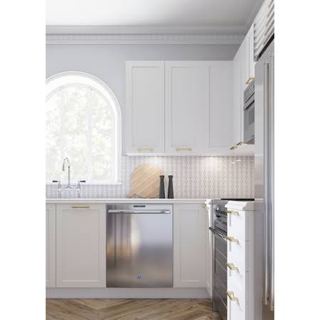Cambridge Ready to Assemble Threespine 30 in. x 34.5 in. x 24 in. Stock Sink Base Cabinet in Shaker White