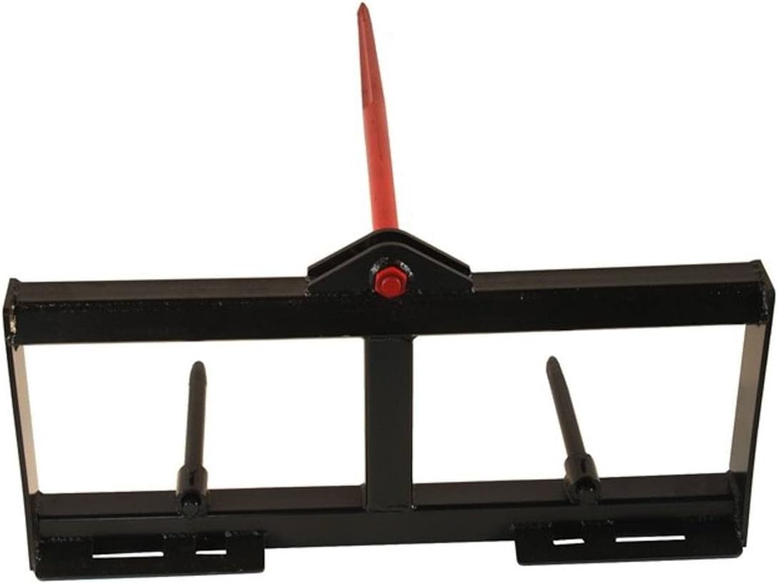Titan Attachments Skid Steer Attachment 43" Hay Spear Quick Tach Universal Bale