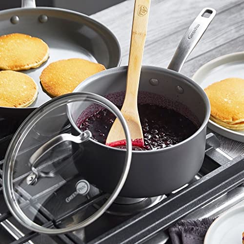 GreenPan Chatham Hard Anodized Healthy Ceramic Nonstick, 5QT Saute Pan Jumbo Cooker with Helper Handle and Lid, PFAS-Free, Dishwasher Safe, Oven Safe