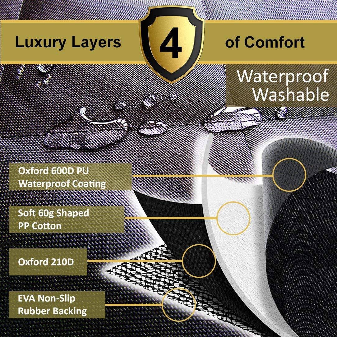 Pet Car Seat Cover for Dogs - Heavy Duty Luxury Rear Seat Hammock Protector - Wa