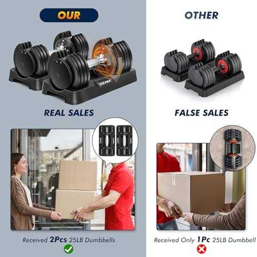 Adjustable Dumbbell Set, 25lb/55lb Free Weight Set Pair Fast Adjust Dumbbell Weight for Exercises,Dumbbells for Men and Women Home Gym Workout