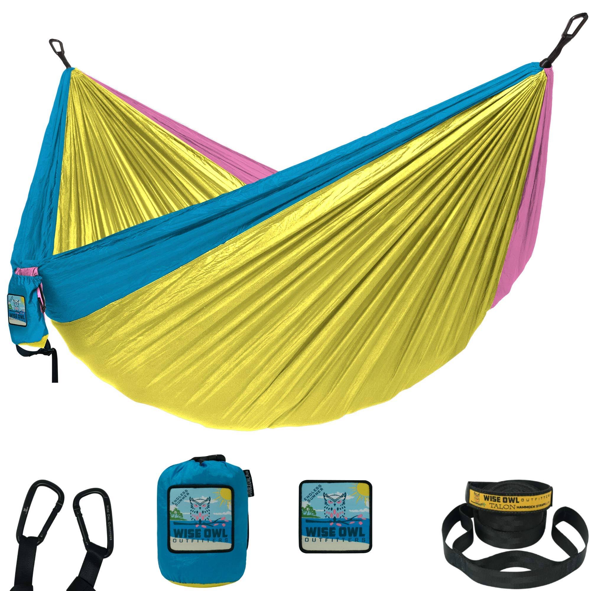 Wise Owl Outfitters Hammock Camping Double with Tree Straps - USA Based