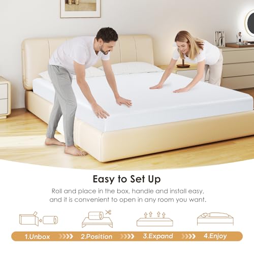10 Inch Full Size Mattress with Gel Cooling Memory Foam, High-Density Base Foam Mattress with Removable Washable Cover, Certified Safe Foams & Fabric