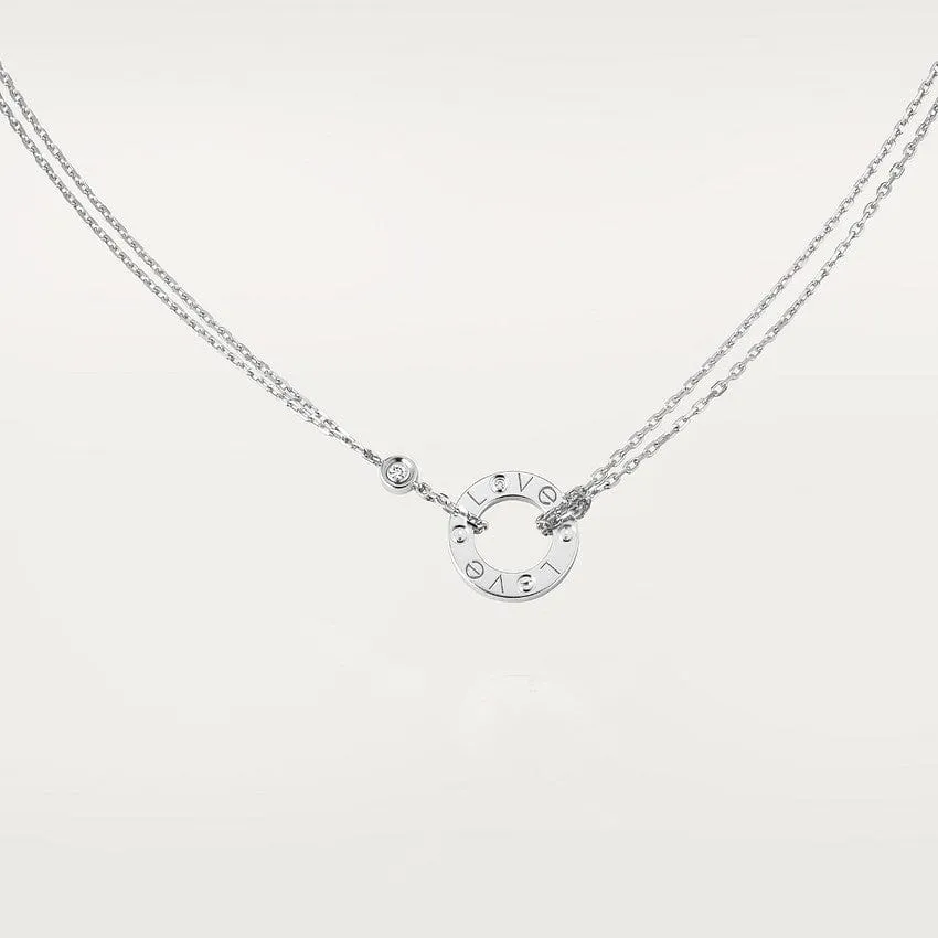 car Love Necklace With 2 Diamonds