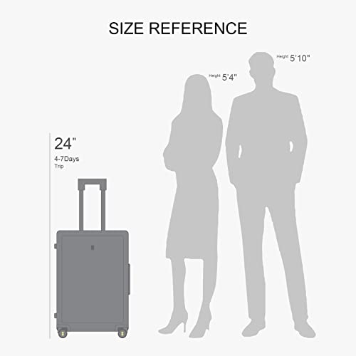 LEVEL8 Hard Shell Carry on Luggage Airline Approved, Carry-on Suitcases with Wheels, Lightweight Luminous Textured Hardside Travel Bag with Tsa Lock