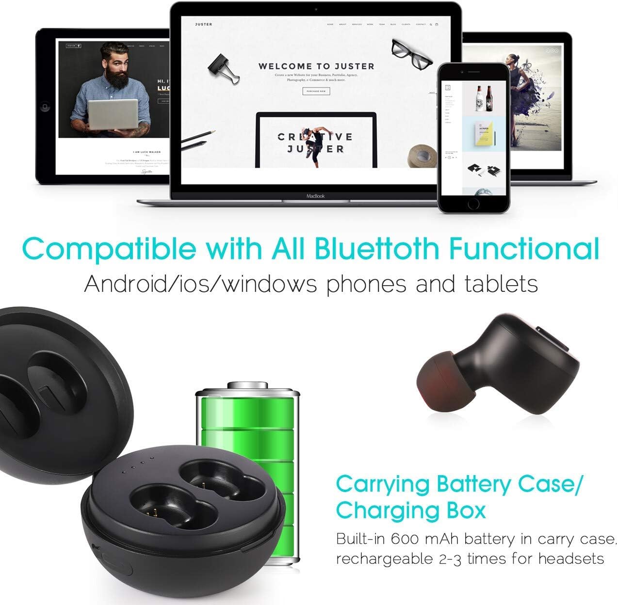 IP68 Waterproof Swimming Earbuds