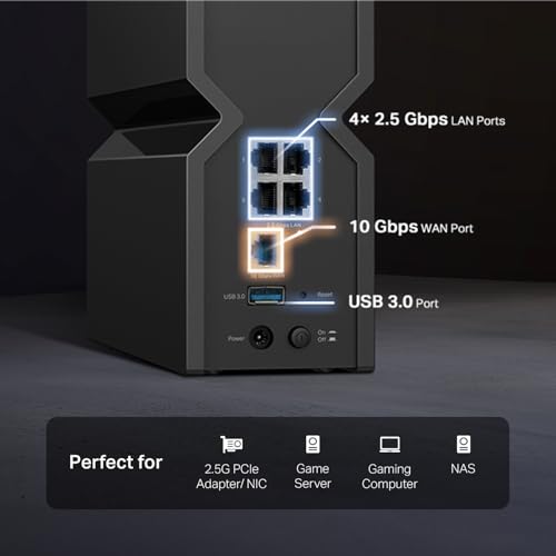TP-Link Tri-Band BE9300 WiFi 7 Router (Archer BE550) - 6-Stream, Full 2.5G Ports w/ 6 Internal Antennas, Up to 2,000 Sq Ft