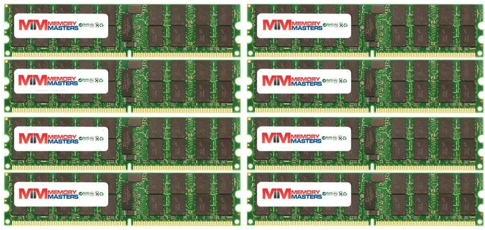 MemoryMasters 32GB (8x4GB) DDR2-667MHz PC2-5300 ECC RDIMM 2Rx4 1.8V Registered Memory for Server/Workstation Pack of 2