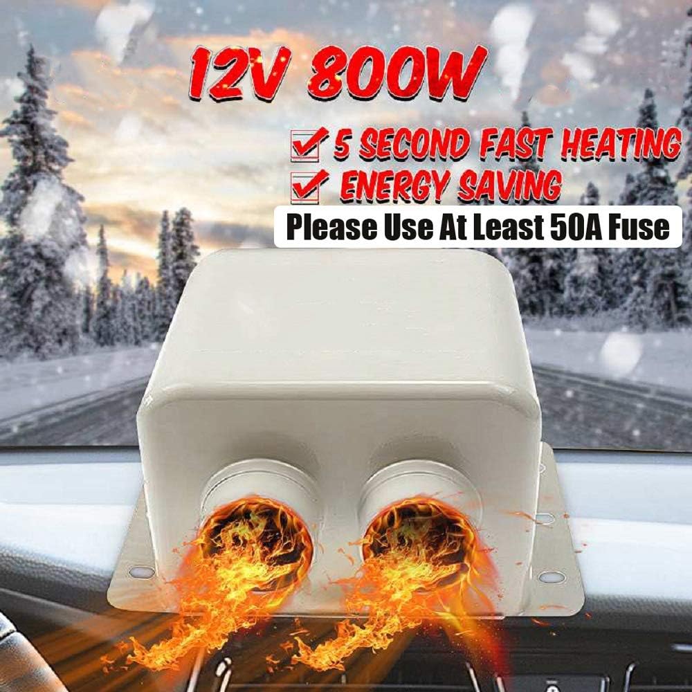 MASO 12V 800W Car Heater Kit - High Power 5 Second Fast Heating Defrost for Automobile Windscreen Winter