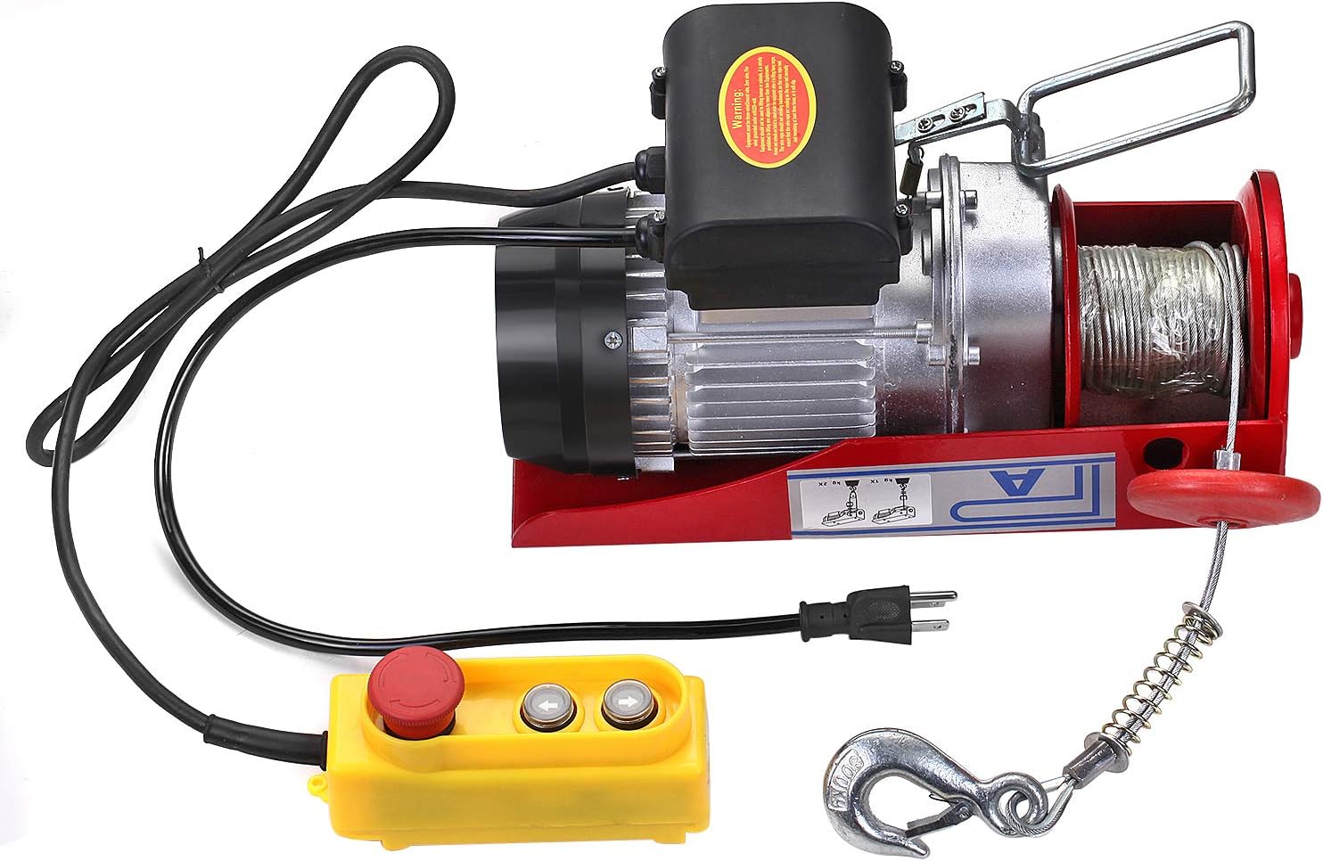 LIMICAR Electric Hoist 1320LBS Overhead Hoist Lift Electric Hoist Crane Garage Ceiling Pulley Winch Remote Control Power System with Premium Straps