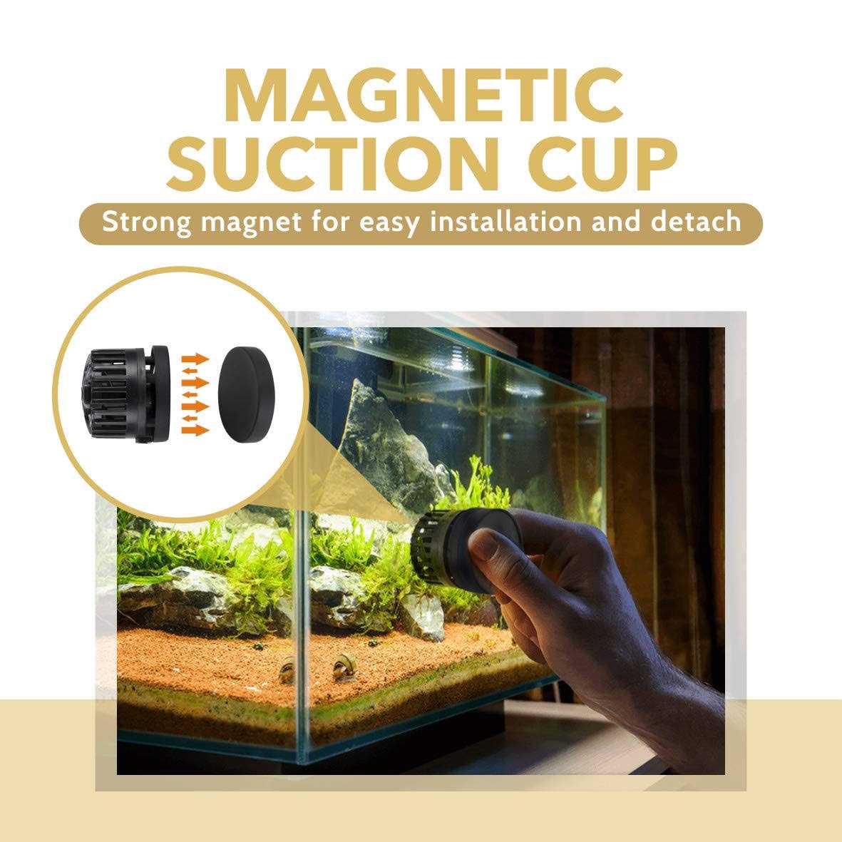 hygger Mini Wave Maker Magnetic DC Powerhead with LED Display Controller for Saltwater Tank - Pet Supplies online store