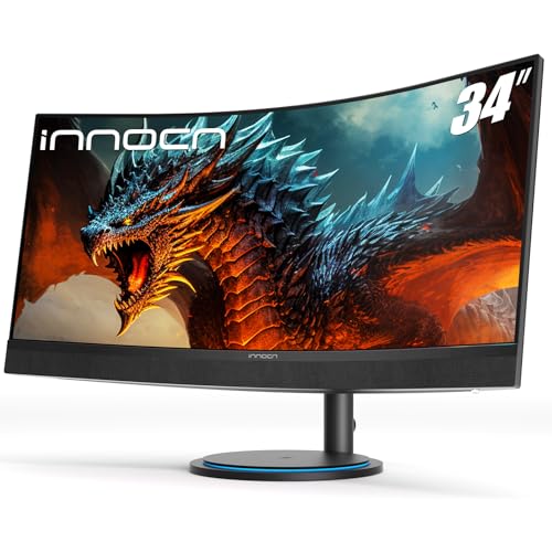 INNOCN 45C1R 45 Inch 5120 x 1440p Ultrawide Curved Gaming Monitor, R1500, HDR400, USB Type-C 90W Power Delivery, PIP/PBP, Built-in Speaker