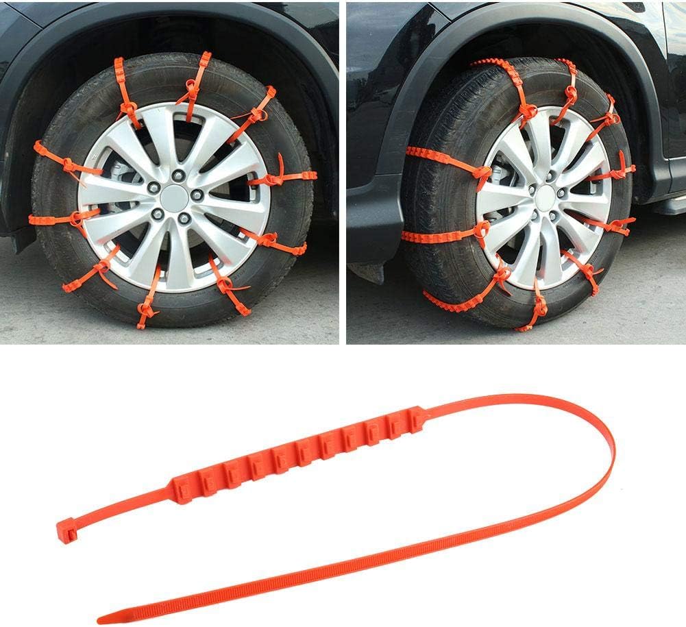 Tire Anti Skid Chains, 20pcs Car Truck Anti-skid Nylon Tyre Chains Snow Mud Snow Chains Car Security Tire Belt Cable W/Gloves