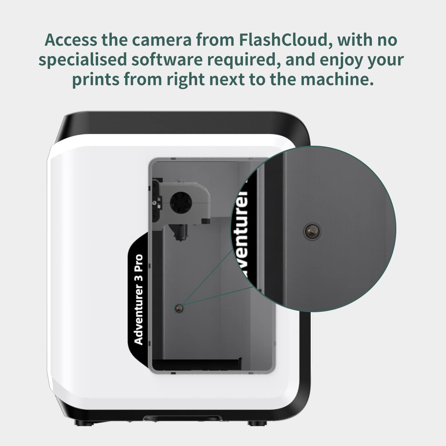 Flashforge Adventurer 3 3D Printer Leveling-Free with Quick Removable Nozzle and Heating Bed, Built-in HD Camera, Wi-Fi Cloud Printing