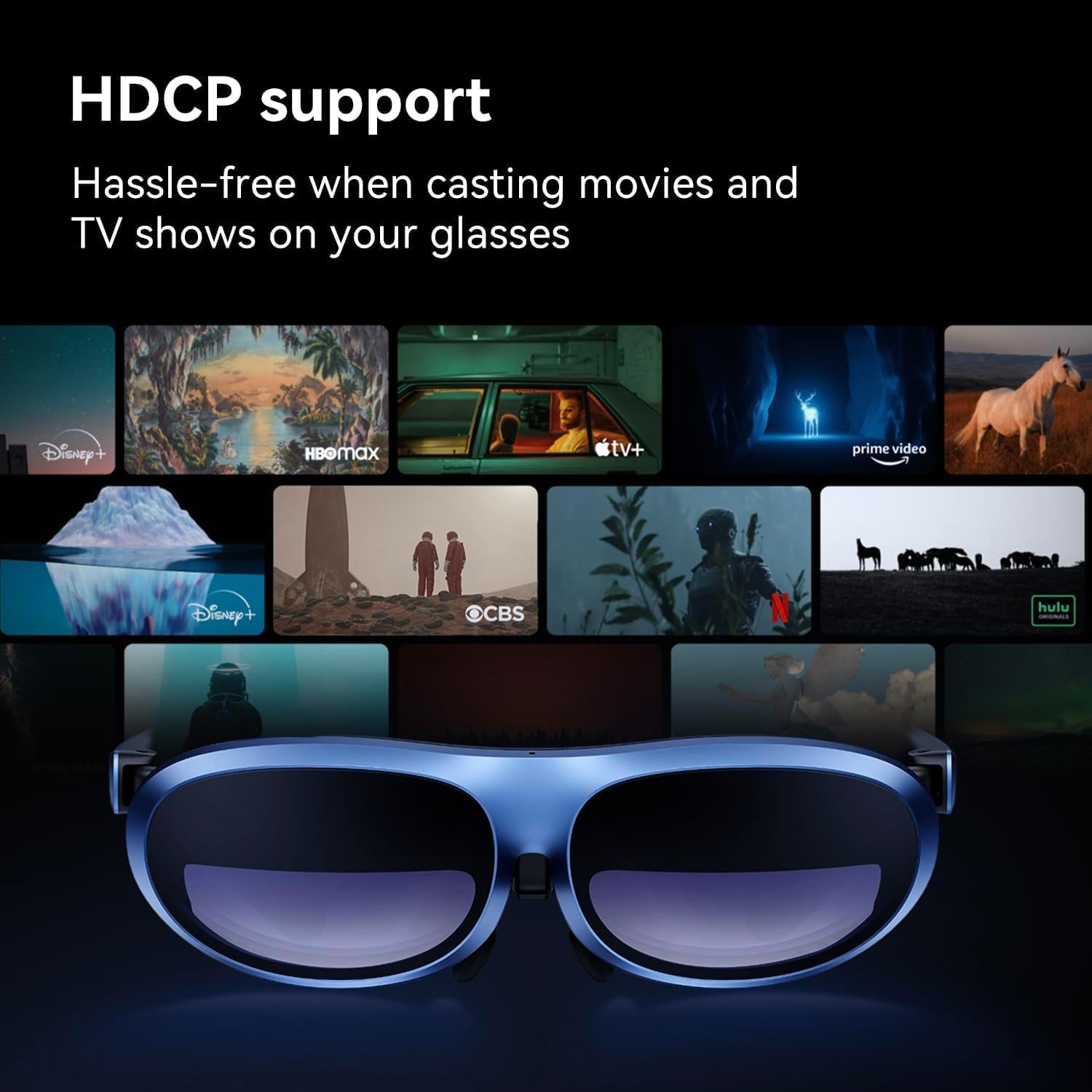 Rokid Max AR Glasses, Augmented Reality Glasses Wearable Headsets Smart Glasses for Video Display, Myopia Friendly Portable Massive 1080P Screen
