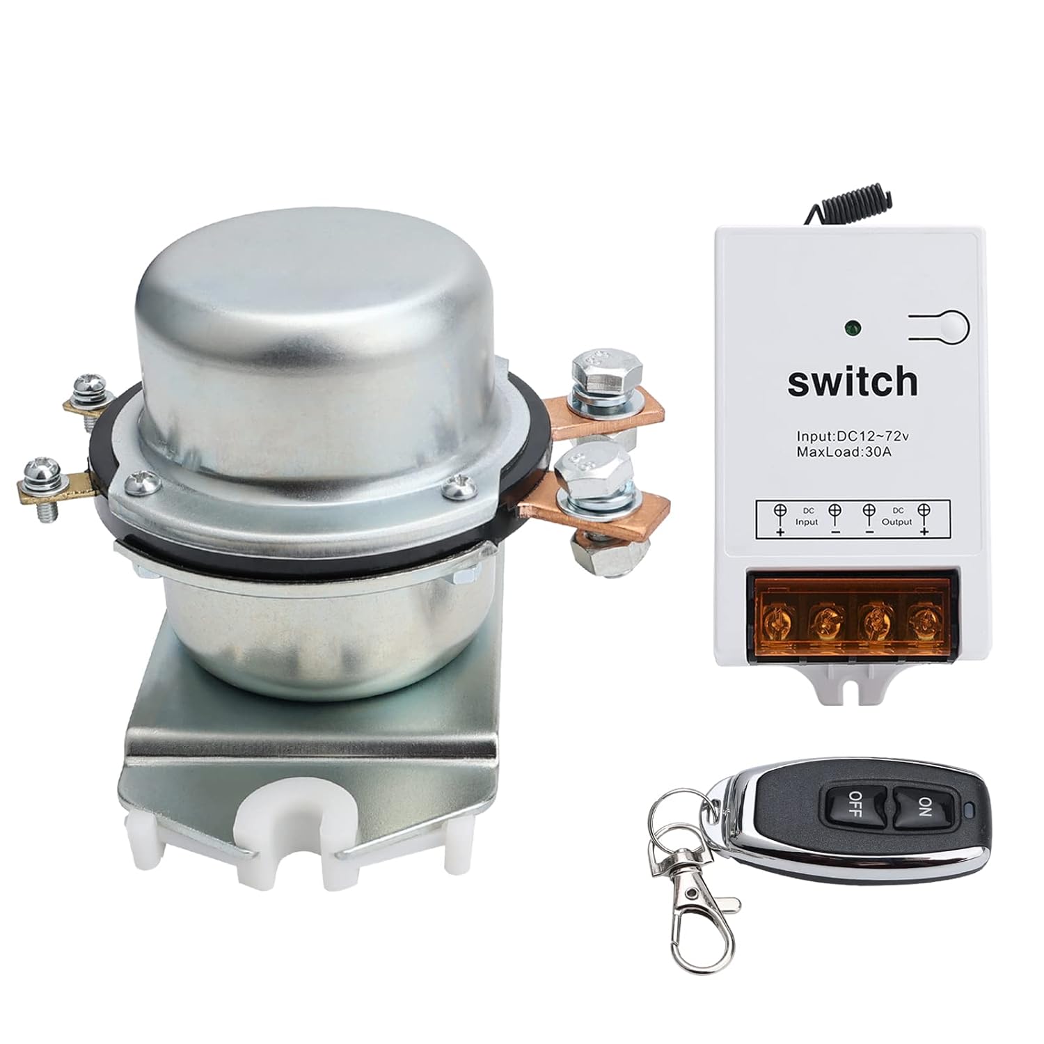 MaySpare Car Wireless Remote Control Battery Disconnect Switch + One Remote Control Switch