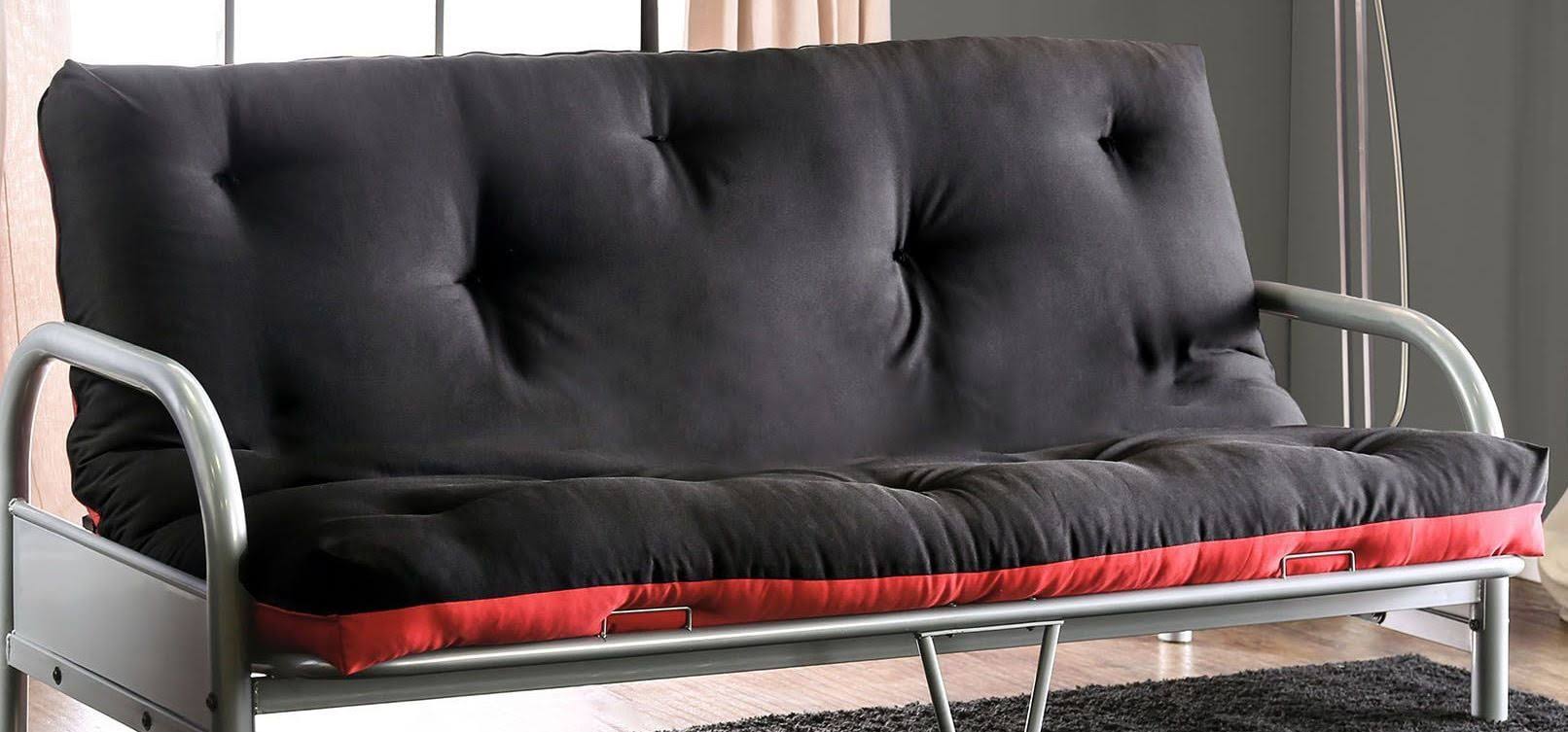 Furniture of America Futon Mattress Aksel Black Red