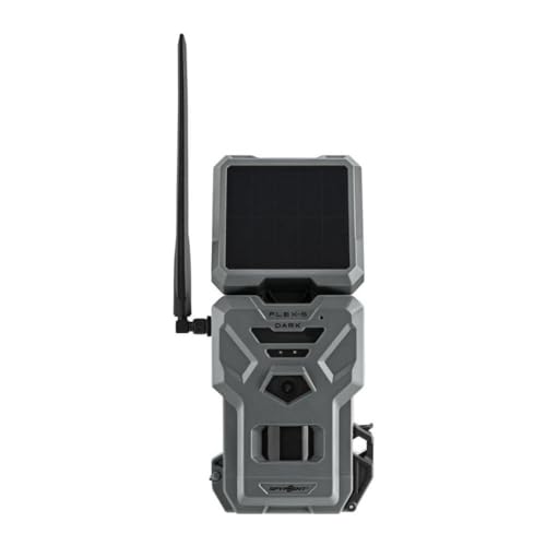 SPYPOINT Flex-S-Dark Solar Cellular Trail Camera – Built-in Solar Panel, 40MP Photos, 1080p Videos + Sound, No-Glow Game Camera, Night Vision