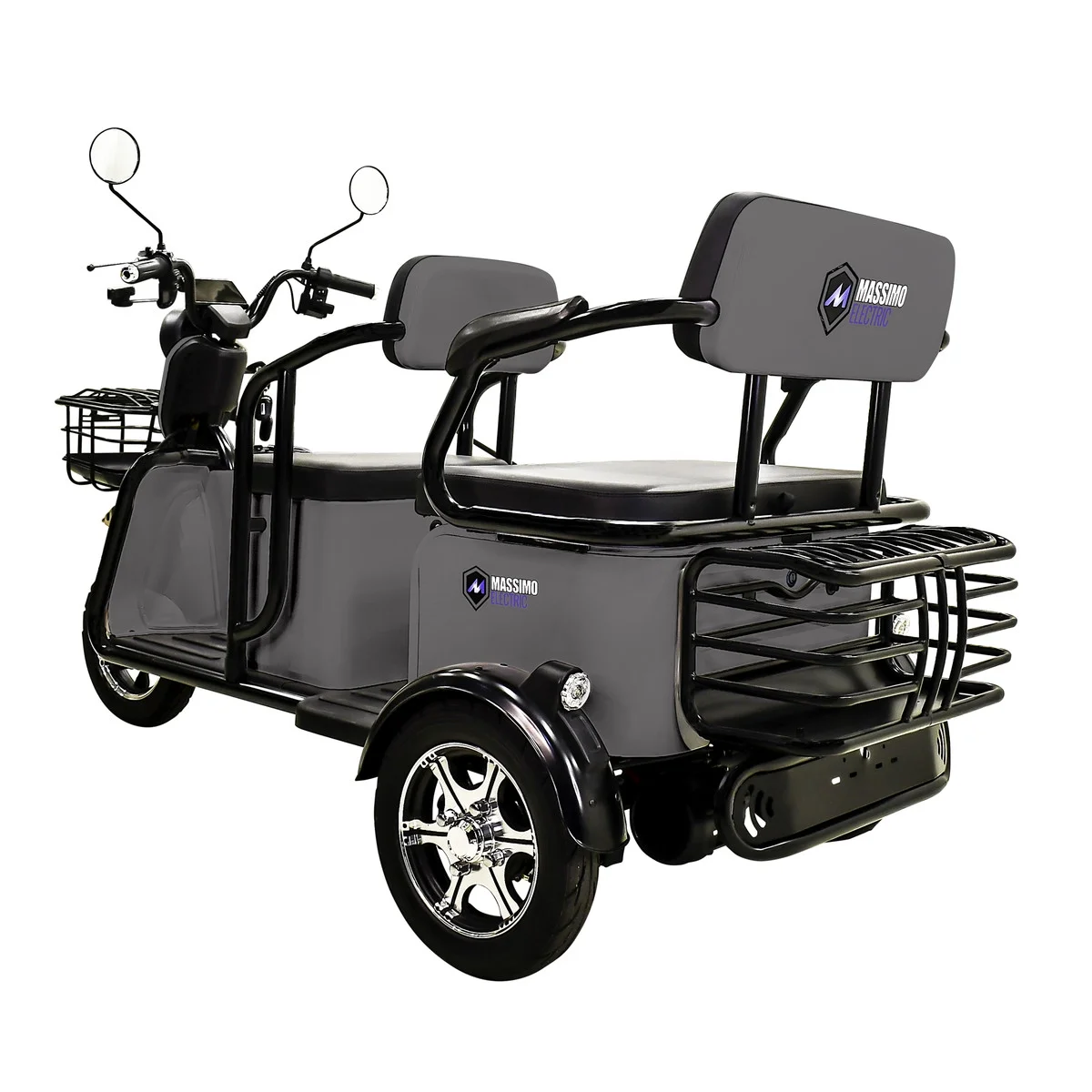 MASSIMO MOTOR MGC (Scooter) with Front and Back Storage (Gray) - Curated Treasures Market