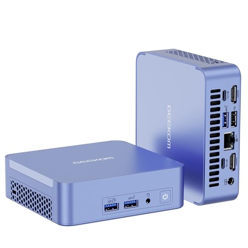 GEEKOM AX8 Pro Ai Mini PC,AMD Ryzen R7-8845HS (8C/16T,up to 5.1GHz) Mini Computers, 32GB DDR5 5600Mhz RAM&1TB PCIe Gen 4 SSD