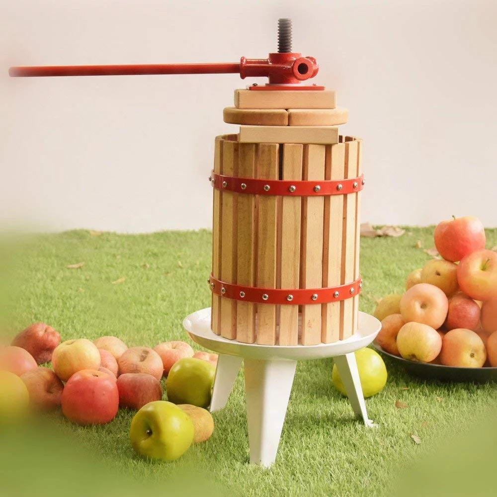4.75 Gallon Fruit Apple Wine Press 100% Nature, Healthy Apple, Grape & Berries Crusher Manual Juice Maker For Kitchen