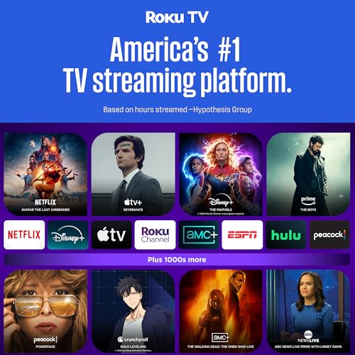 Westinghouse Roku TV - 43 Inch Smart TV, 4K UHD QLED Television w/HDR 10+, Dolby Vision, Wi-Fi & Mobile App Connectivity