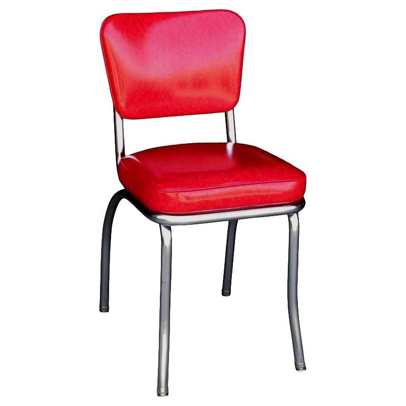 Richardson Seating Retro Home Side Chair; Cracked Ice Red