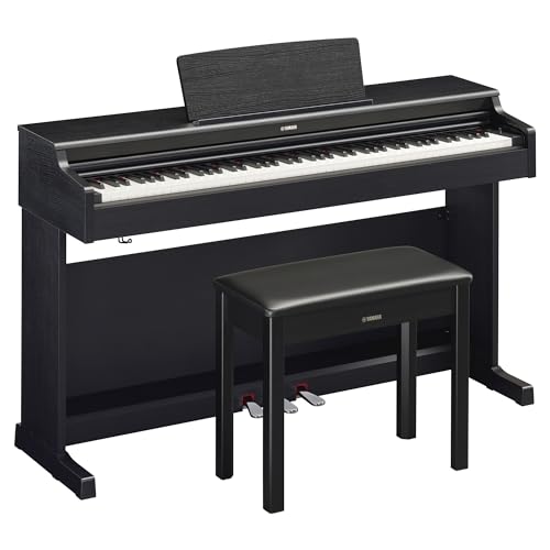 Yamaha Arius, 88-Key Weighted Action Digital Beginner and Intermediate Players, Dynamic Response, Grand Piano Sound, 3-Pedal Unit, Upright Design