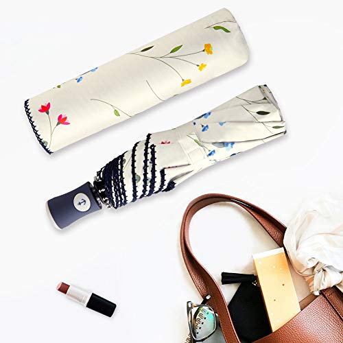 DBA FDJASGY UV Sun Umbrella Compact Folding Travel Umbrella Auto Open and Close for Windproof
