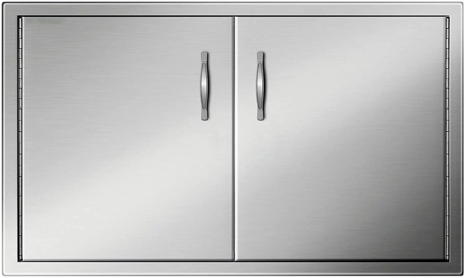 VEVOR Outdoor Kitchen Access 34" x 19" Wall Construction Stainless Steel Flush Mount for BBQ Island, 34inch x 19inch, Double Door