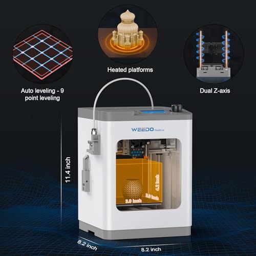 TINA2S 3D Printer with WiFi Printing, WEEDO Mini 3D Printers for Kids and Beginners, Auto Leveling and Fully Assembled FDM 3D Printer