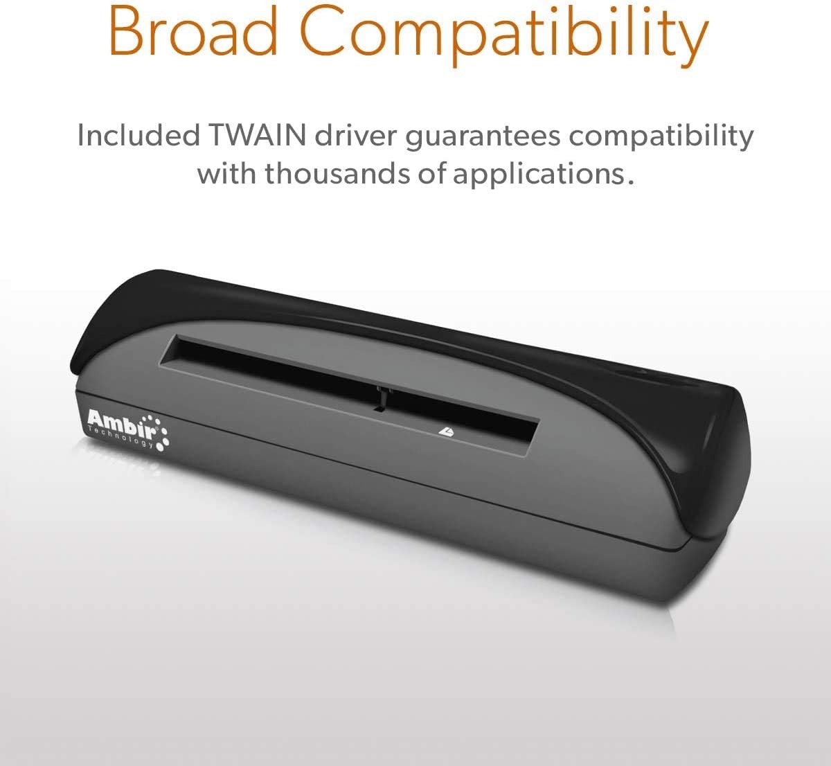 Ambir ImageScan Pro 667 Simplex Card Scanner with AmbirScan Business Card for Windows PC