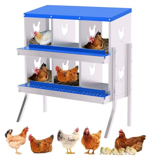 Garvee Chicken Nesting Box with Removable Tray, 8 Compartment Nesting Boxes for Chickens, Easy to Clean and Install